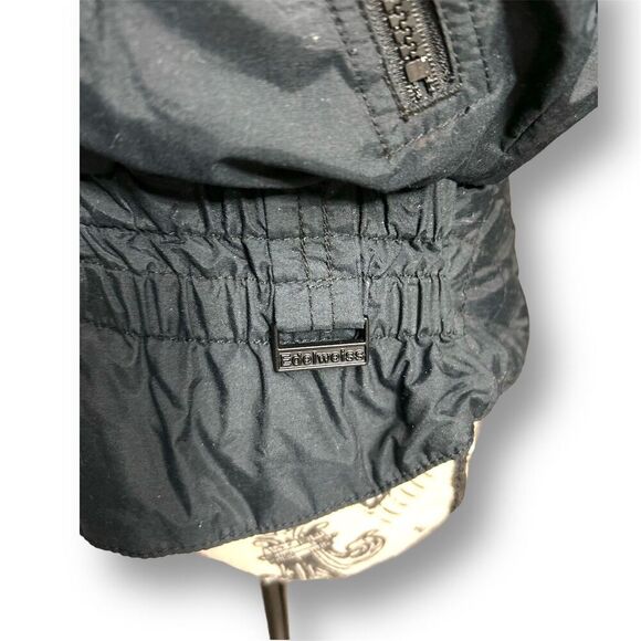 Vintage Edelweiss Skiwear Women’s Ski Bunny Bomber Jacket M Black Purple Retro - Picture 7 of 10